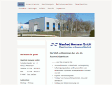Tablet Screenshot of manfred-homann.de